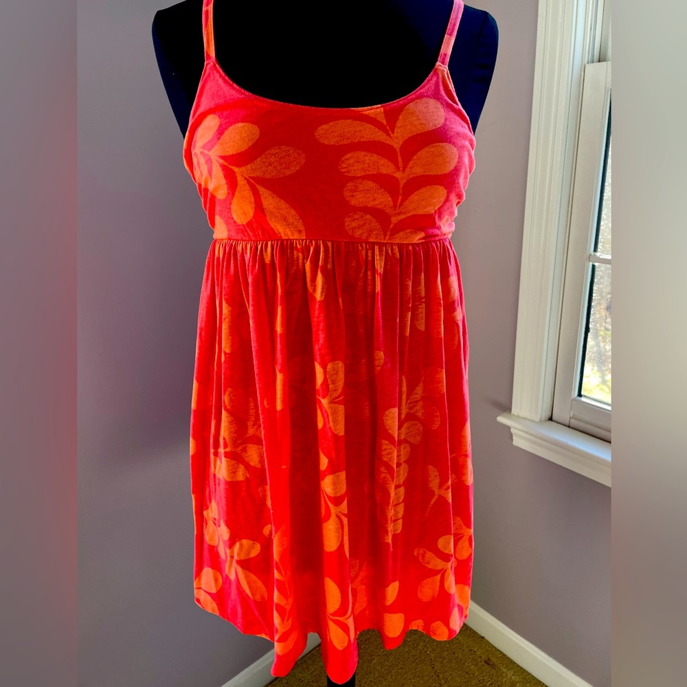 NWOT ROXY cute Orange Flowered Tropical Coverup Large